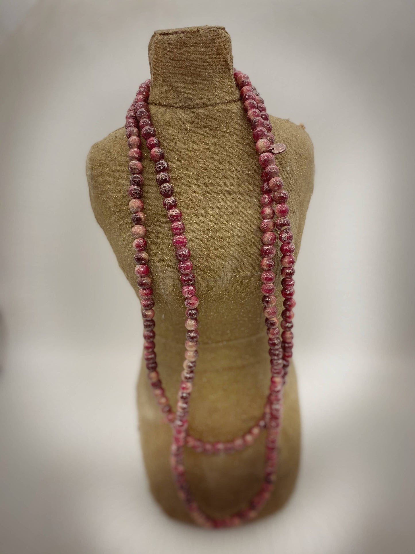 Cranberry Teakwood Necklace