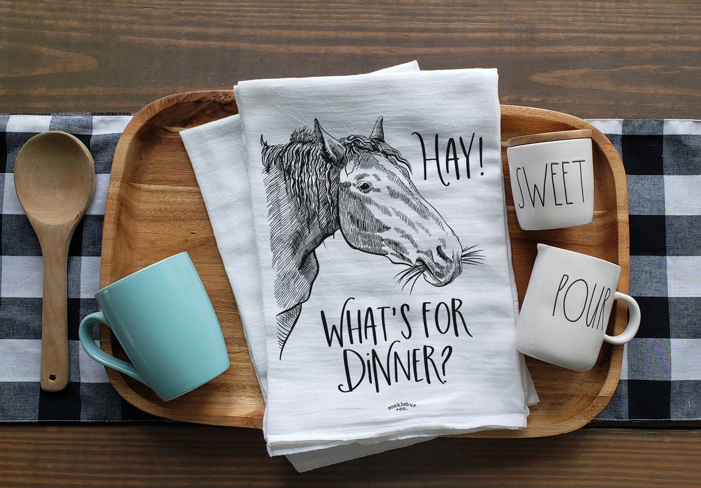 Hay, What's For Dinner? - Horse Tea Towel