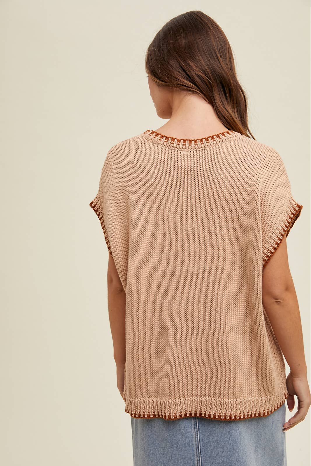 'YEEHAW' HAND LETTERED CONTRAST SWEATER