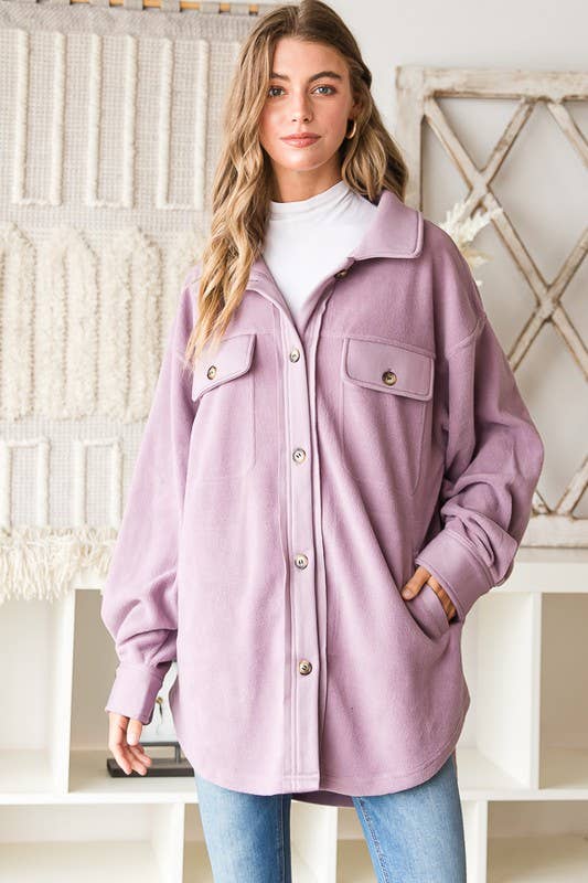 SHACKET WITH BUTTON POCKET TUNIC