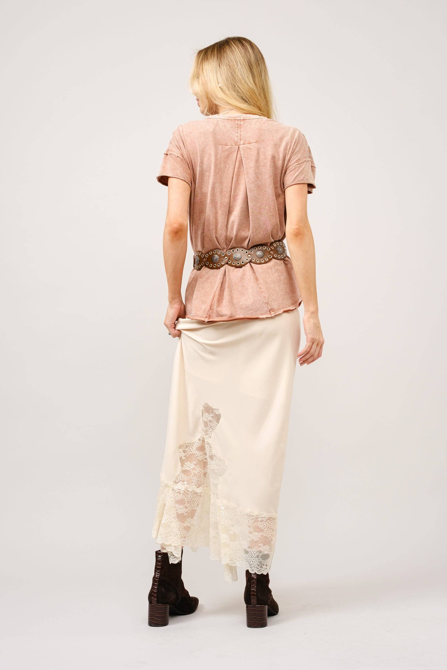 Embroidered Shoulder T-Shirt