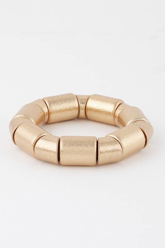 Hammered Tube Bead Bracelet