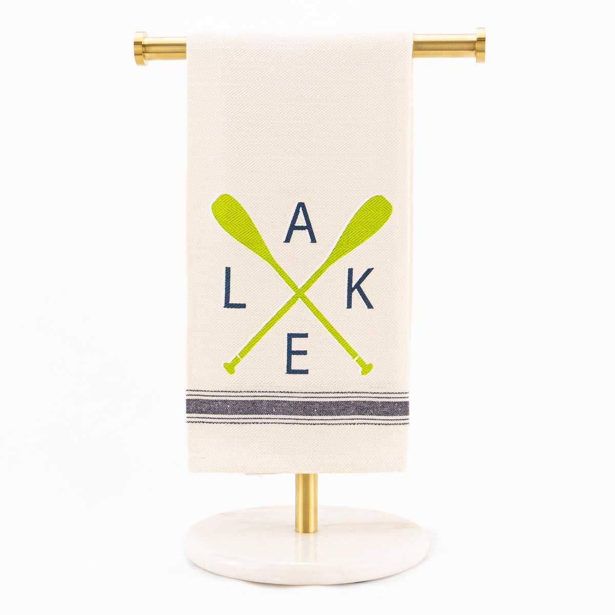 Lake Oar Hand Towel Cream/Lime/Royal 20x28