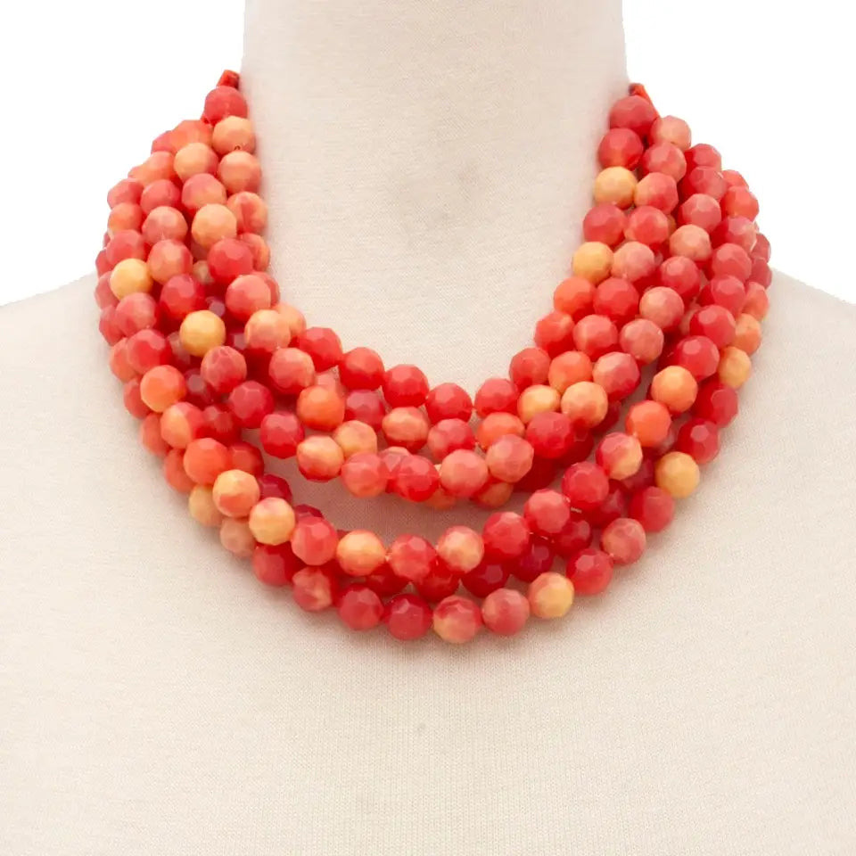 CHUNKY BEADED LAYERED NECKLACE