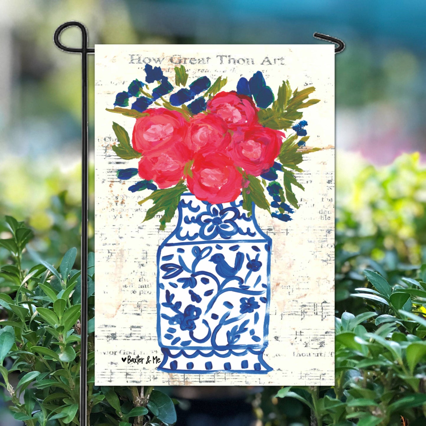 Blue Willow Spring Garden Flag