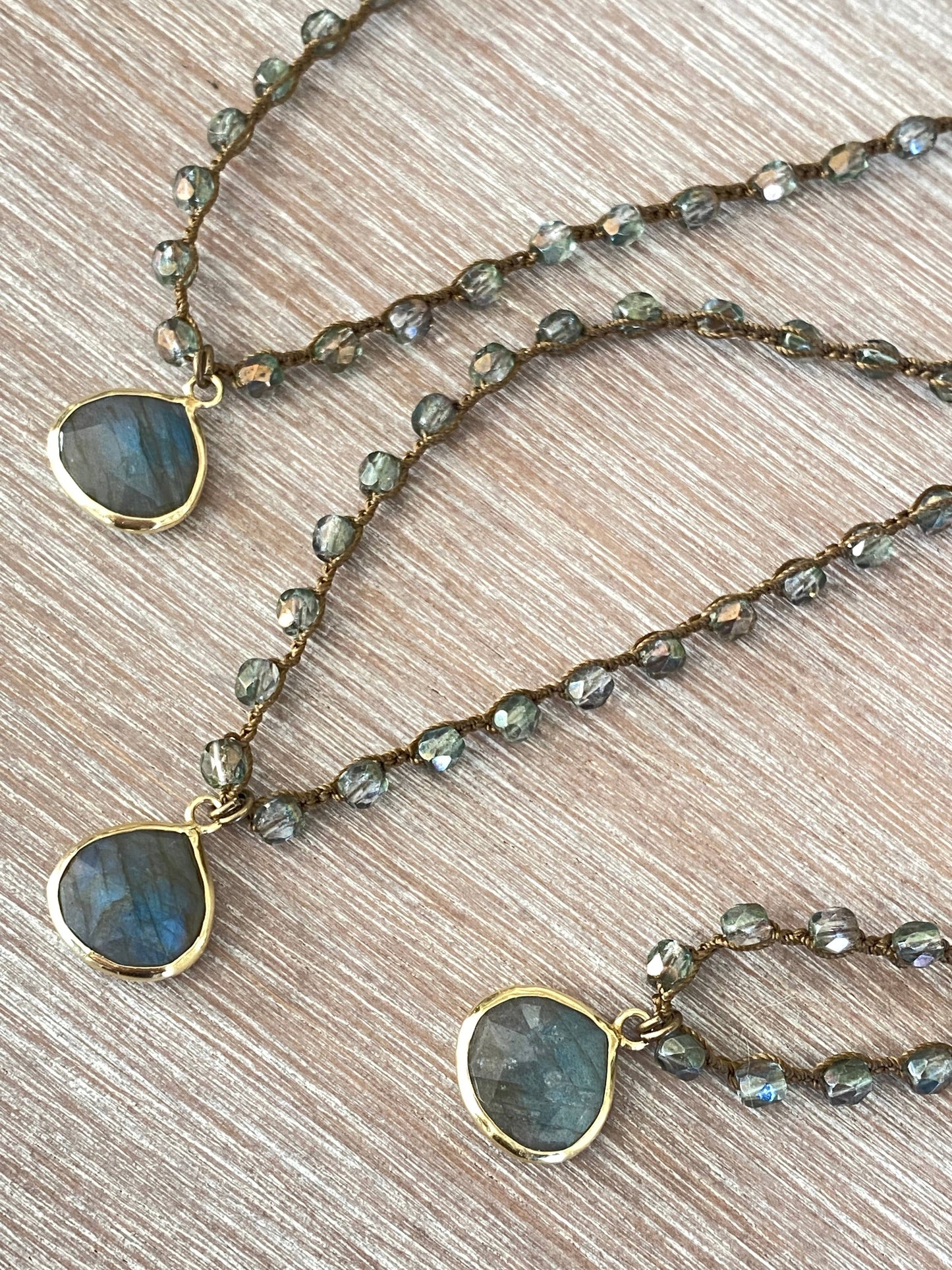 Labradorite Drop Necklace