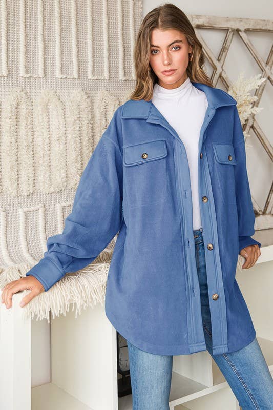 SHACKET WITH BUTTON POCKET TUNIC