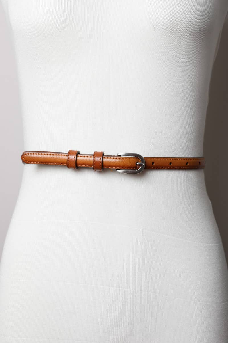 Skinny Horseshoe Buckle Belt | Slim Waist Cincher ⏳