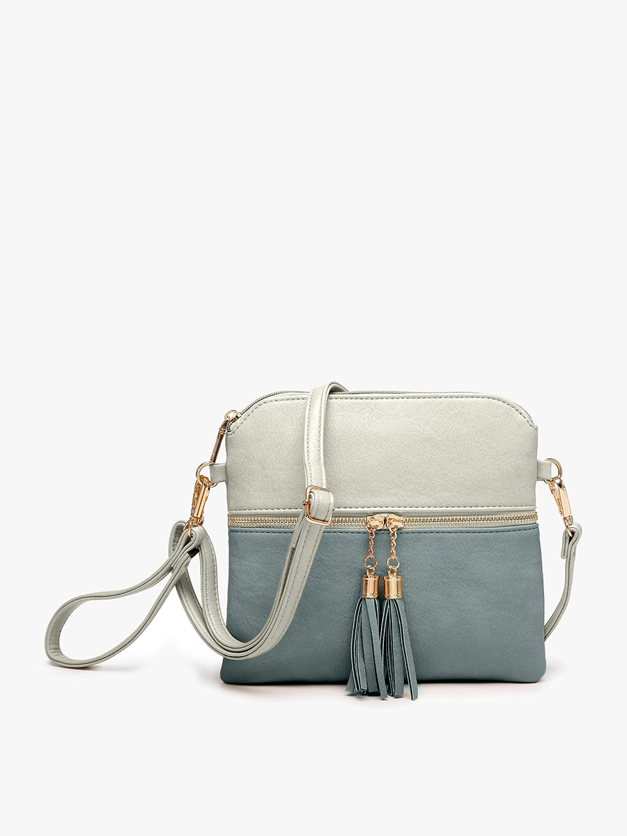 Tara Double Zip Crossbody/Wristlet