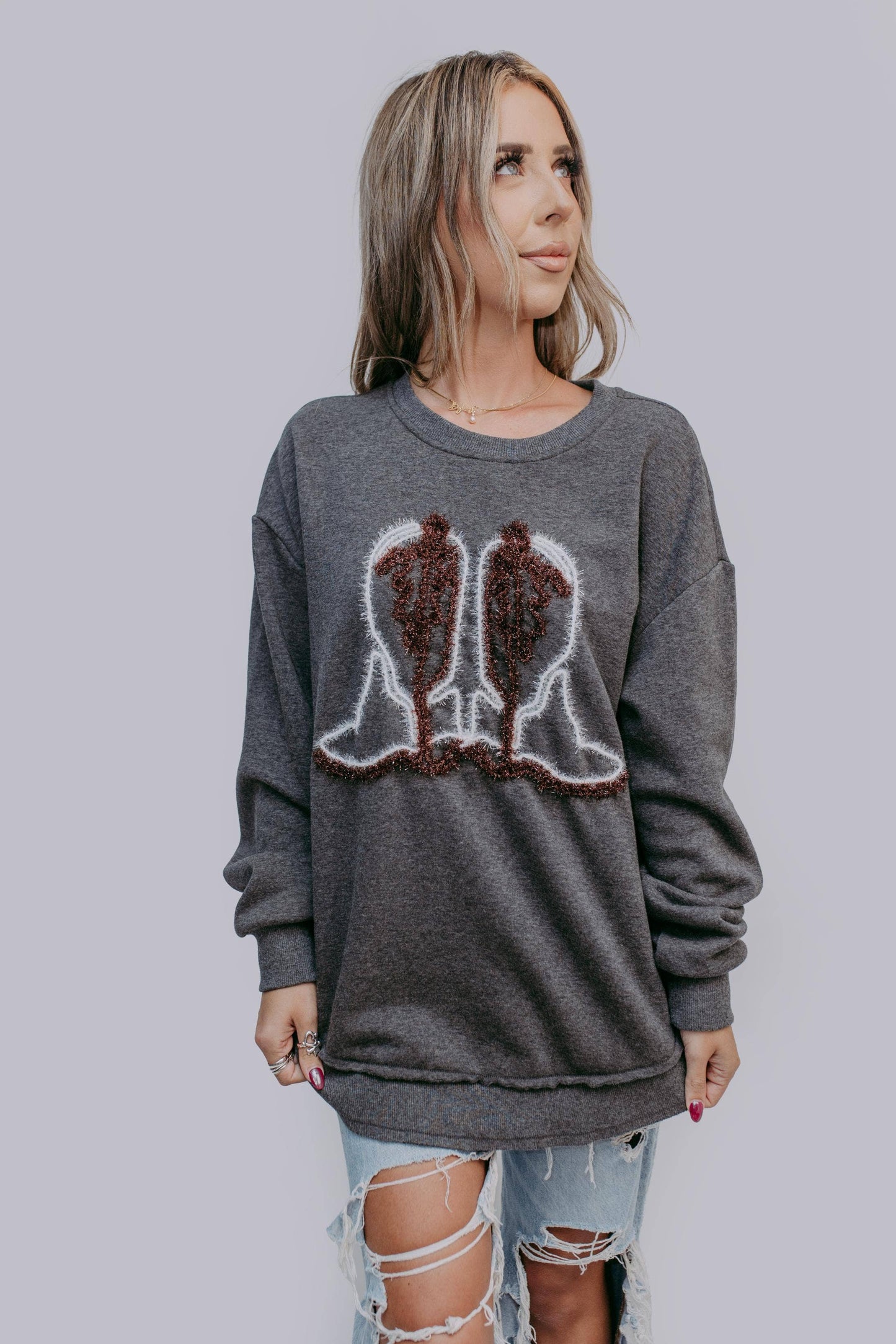 Boots Tinsel Sweatshirt