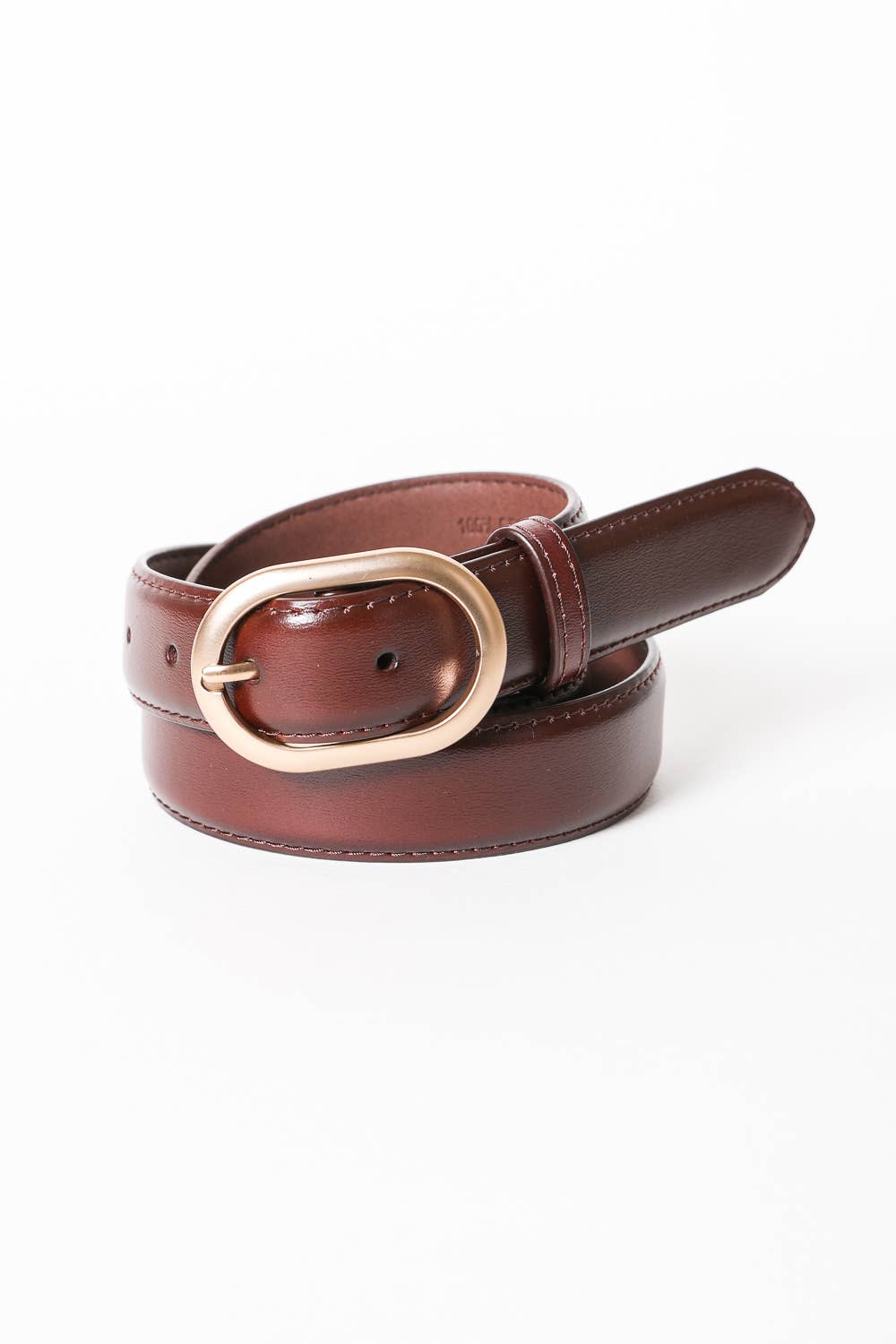 Matte Rosegold Oval Buckle Hip Belt