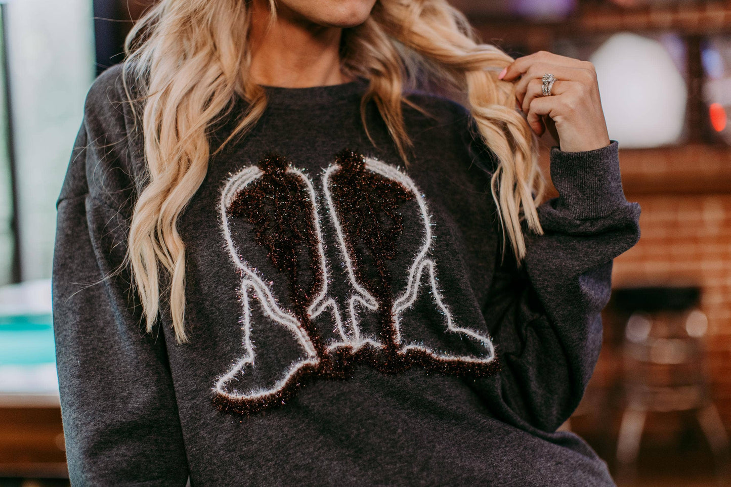 Boots Tinsel Sweatshirt
