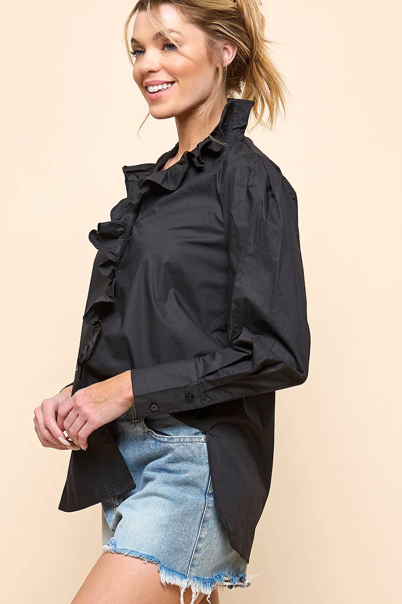 Ruffle Long Sleeve Top