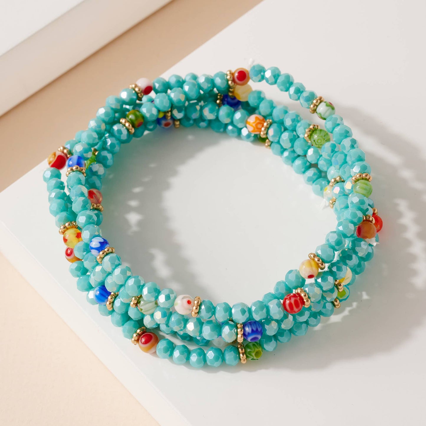 Lampwork Glass Beads Bracelet Set