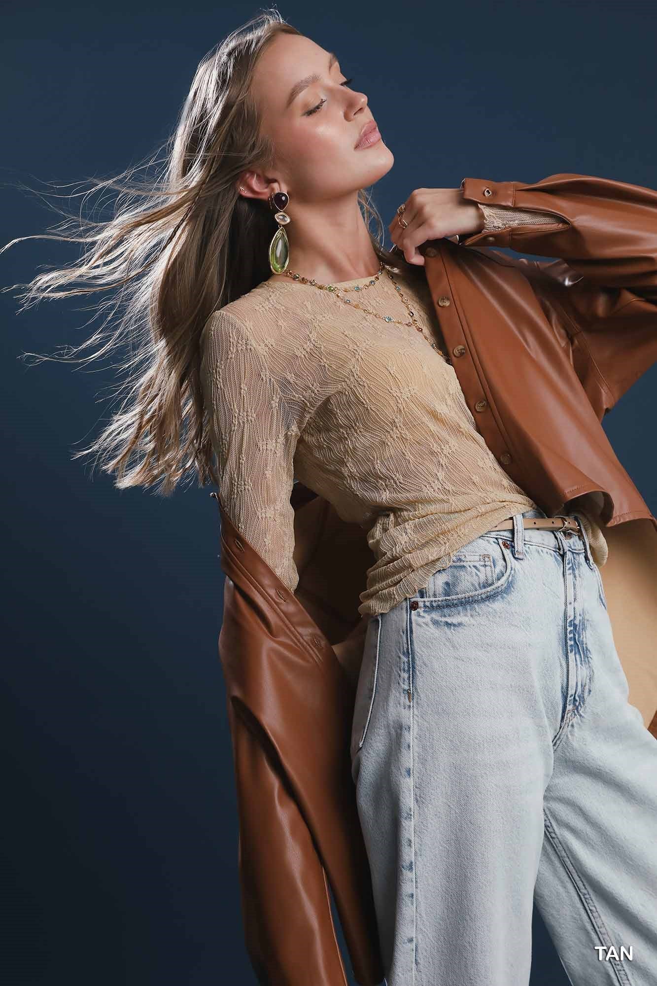 Lace Textured Top