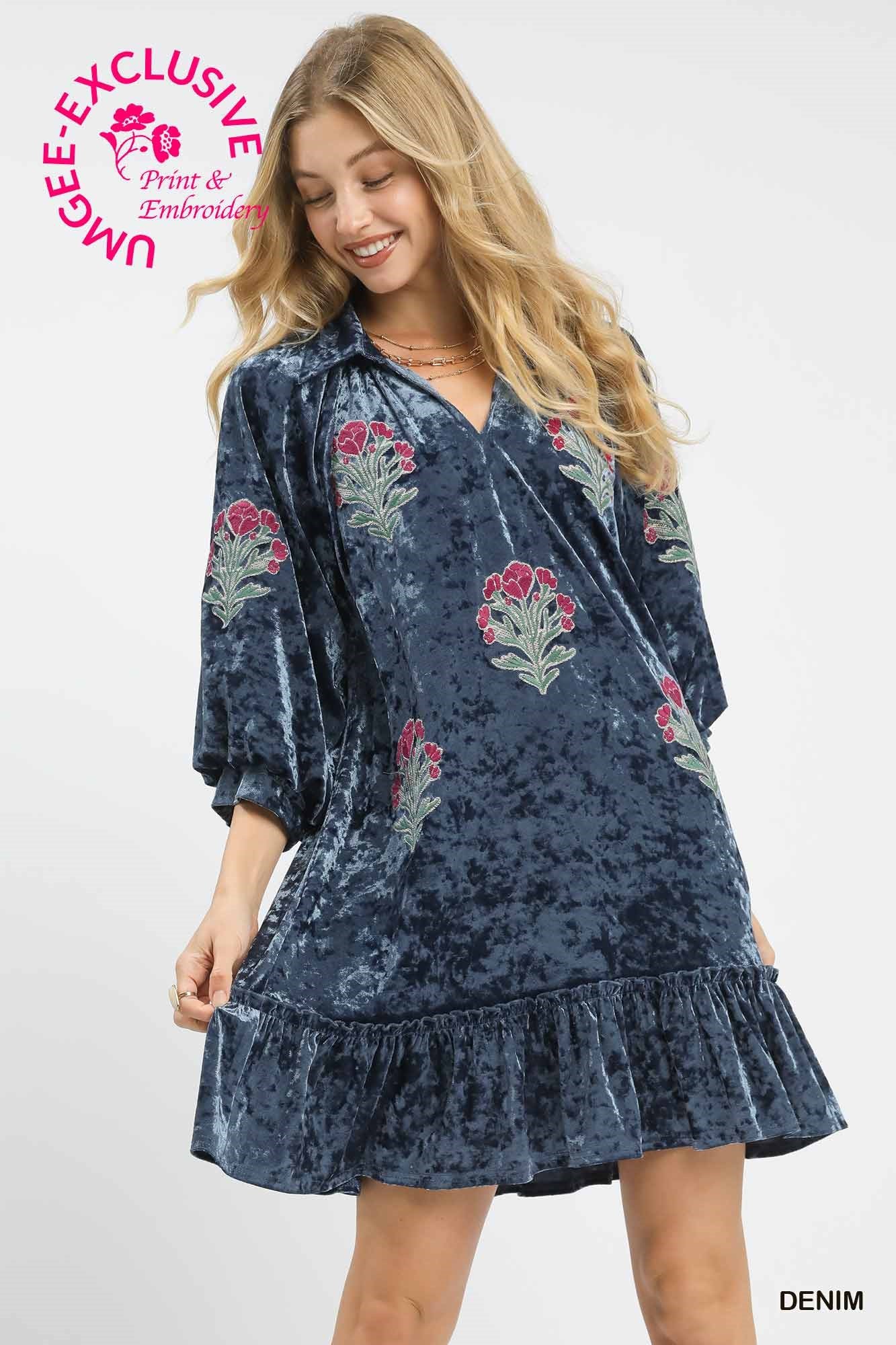 floral Embroidered Dress