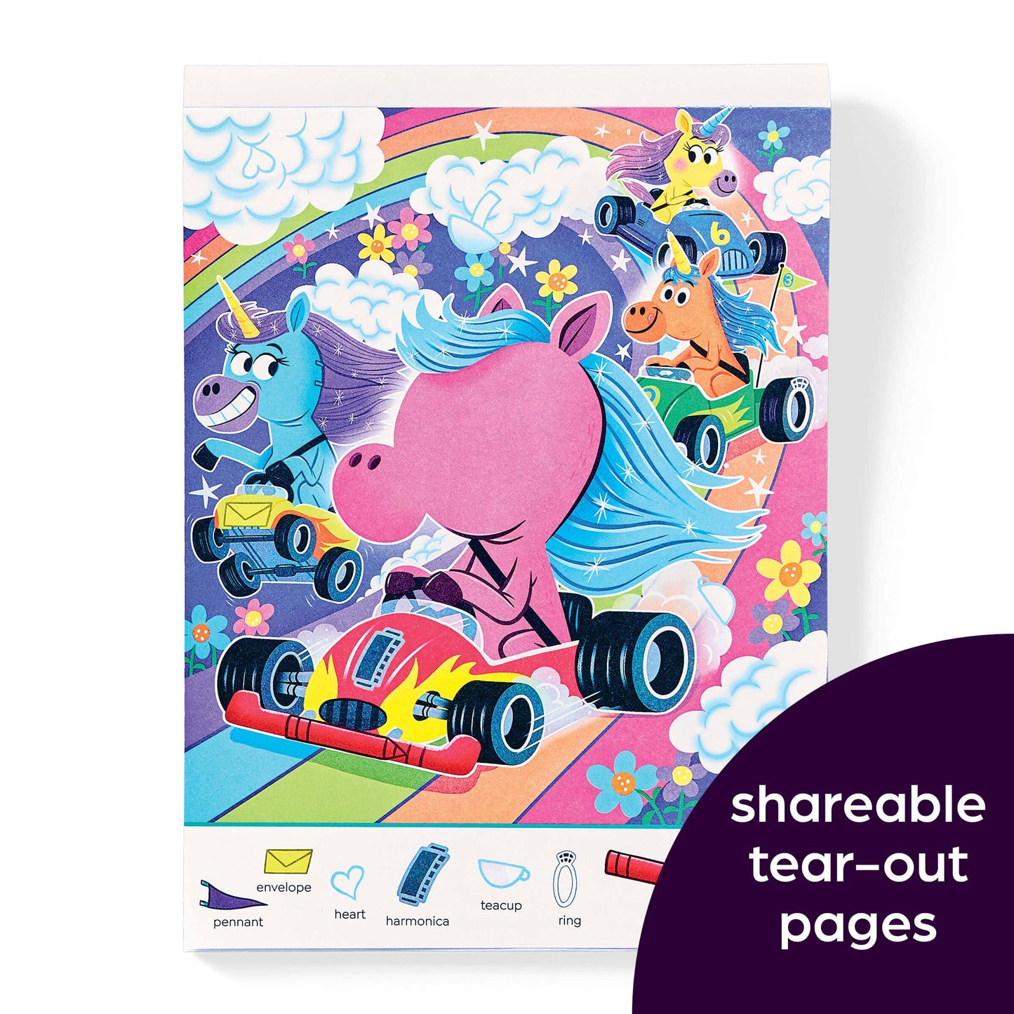 Hidden Pictures Sticker Faces: Unicorns & Rainbows