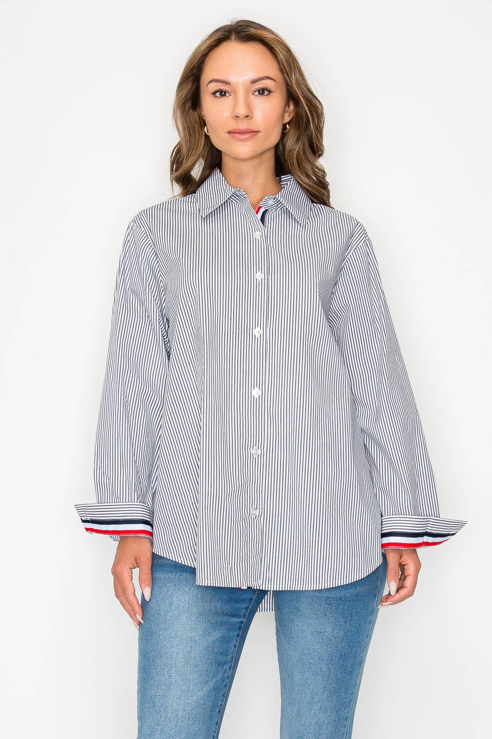 Jasmine Cotton Pinstripe Shirt