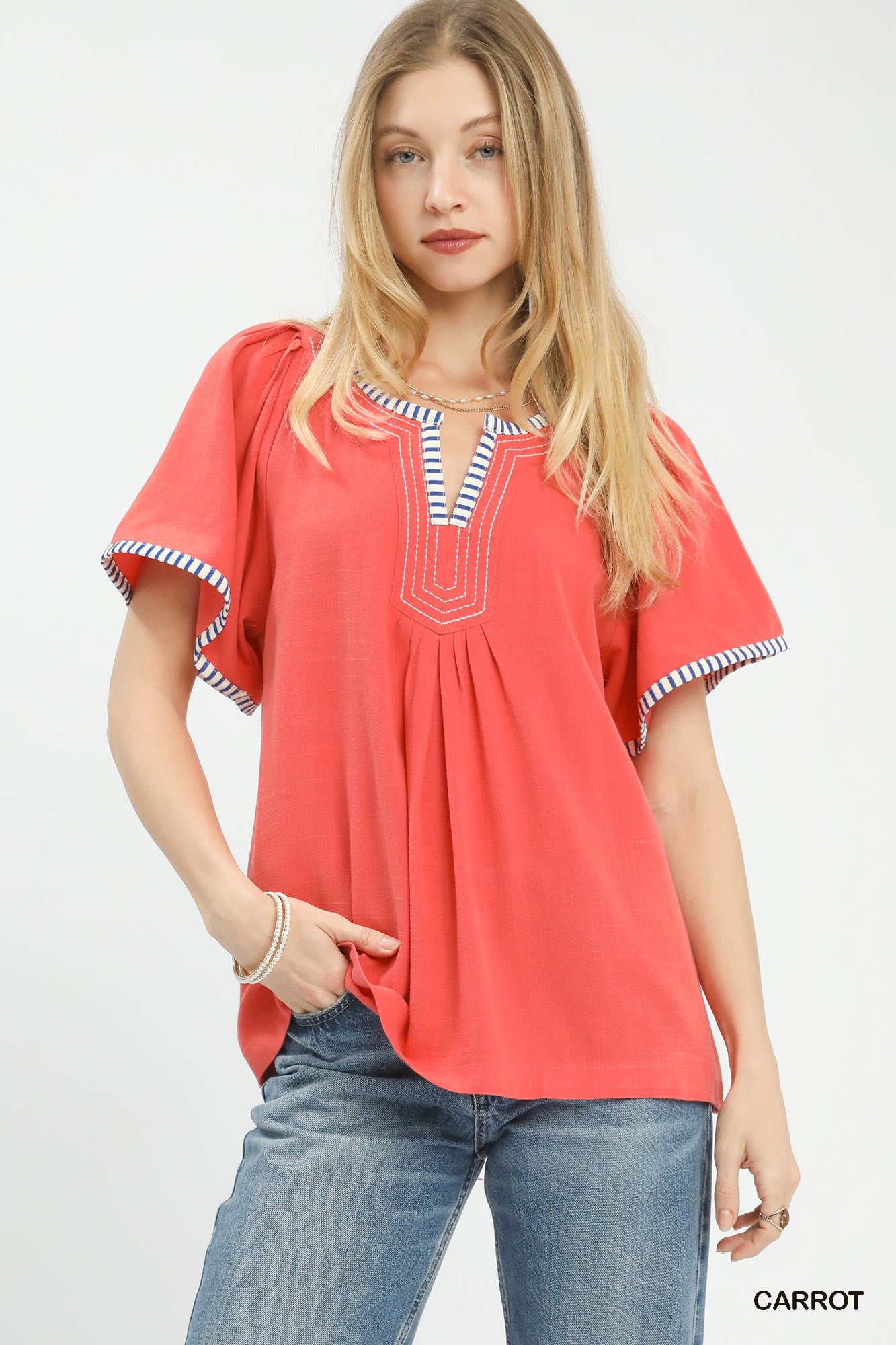 Flutter Sleeve Babydoll Top