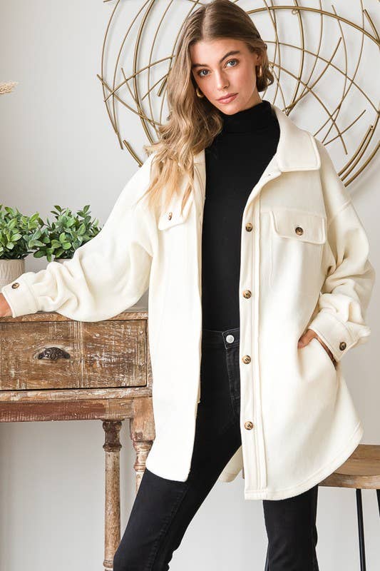 SHACKET WITH BUTTON POCKET TUNIC