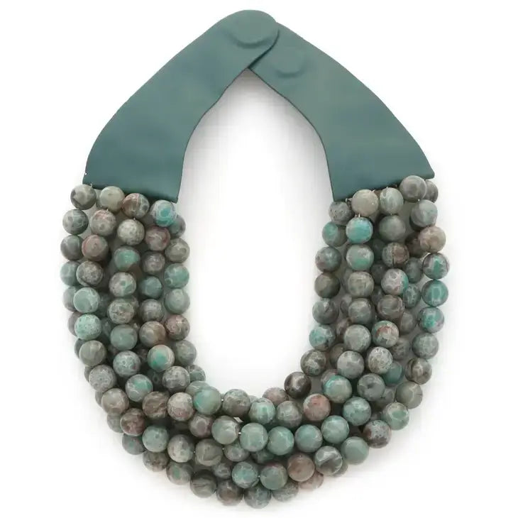 CHUNKY BEADED LAYERED MAGNETIC NECKLACE