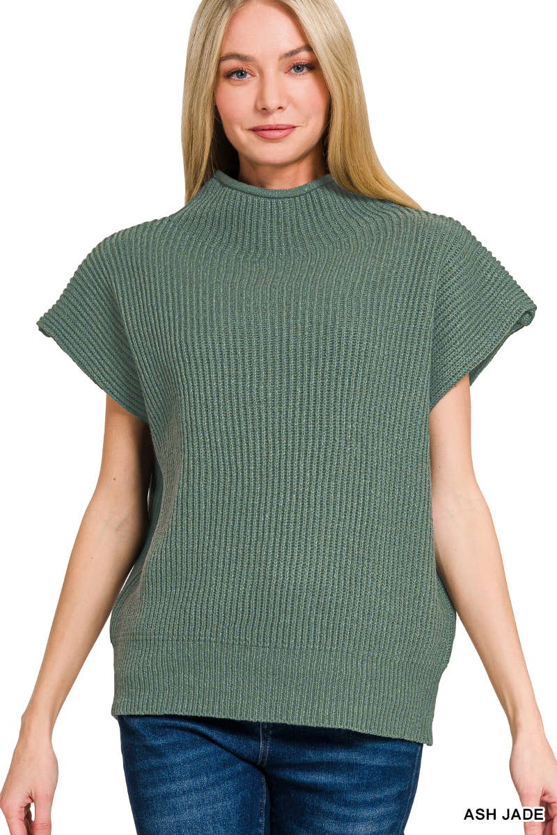 Mock Neck Knit Sweater