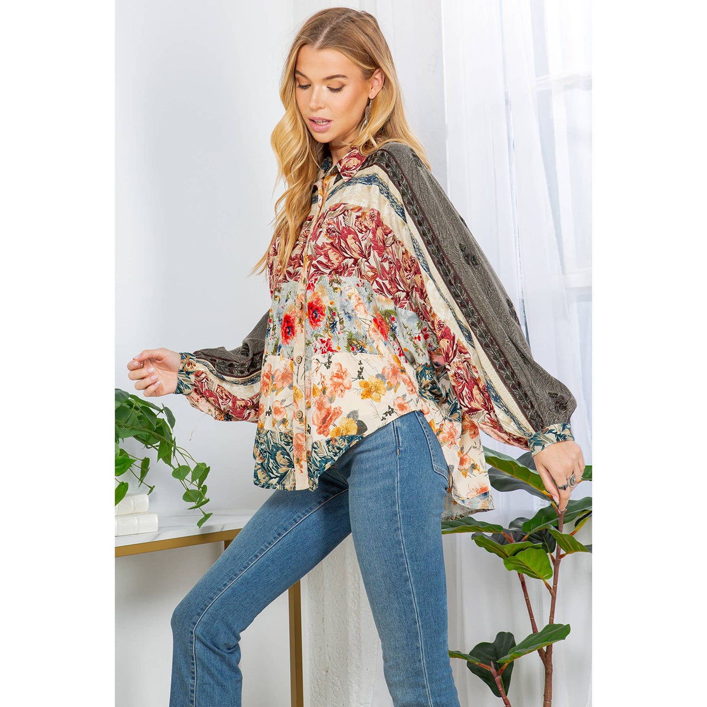 Bishop Sleeves Loose Shirt
