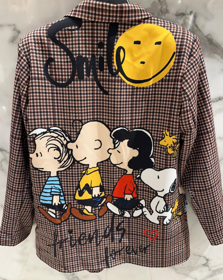 Italian Brown " SNOOPY" Print Blazer LOOWIE