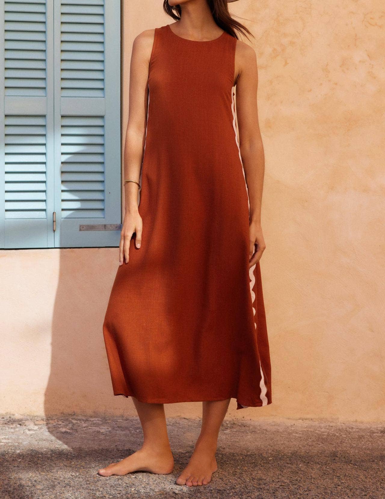 Sleeveless Black Maxi Dress with Side Slit
