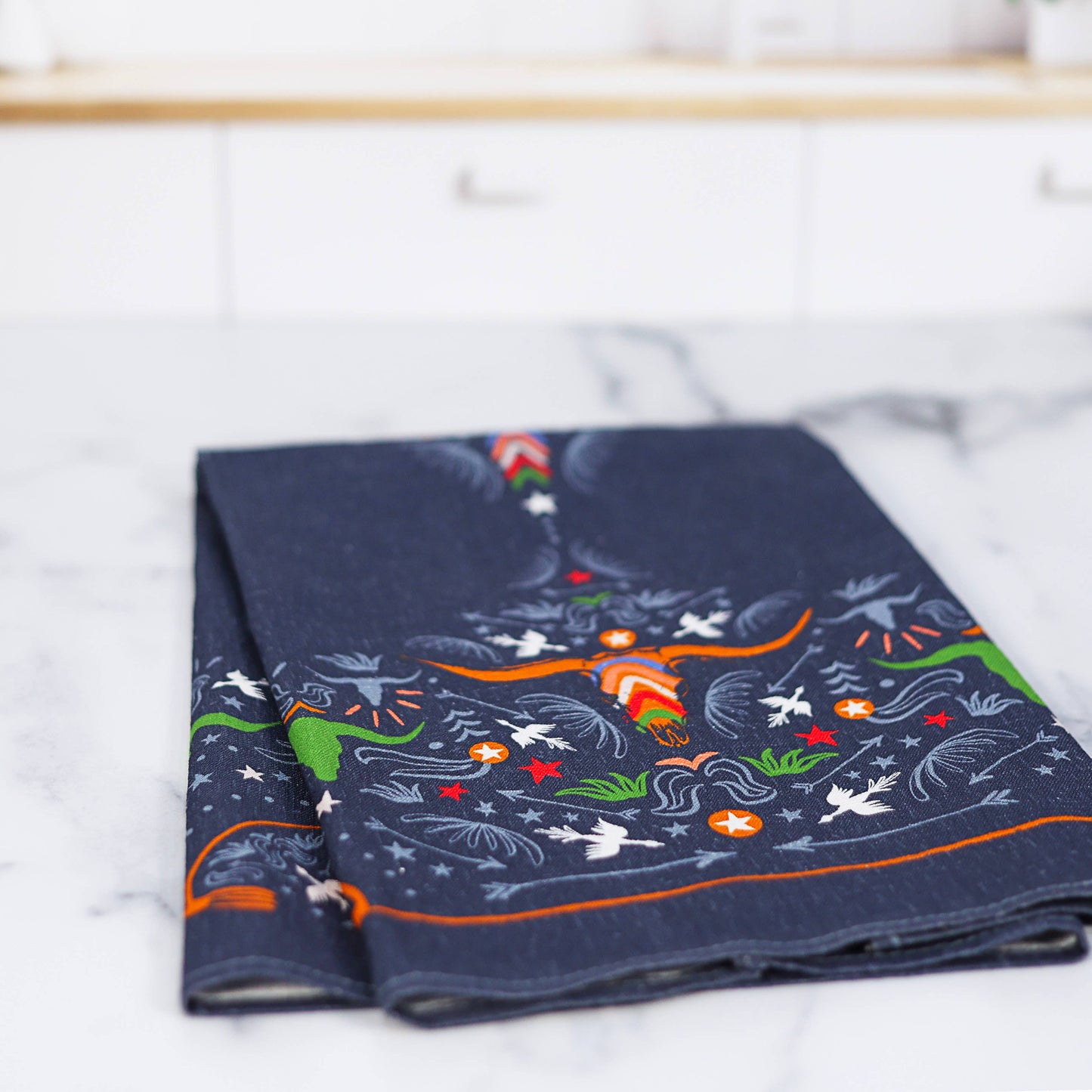 Ranch Dance Cotton Linen Tea Towel