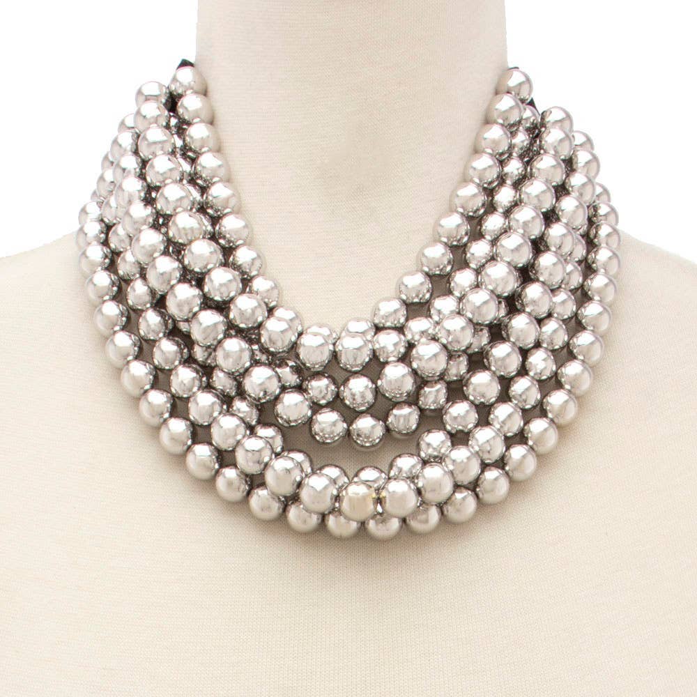 BOHEMIAN LEATHER SNAP BACK BEADED NECKLACE