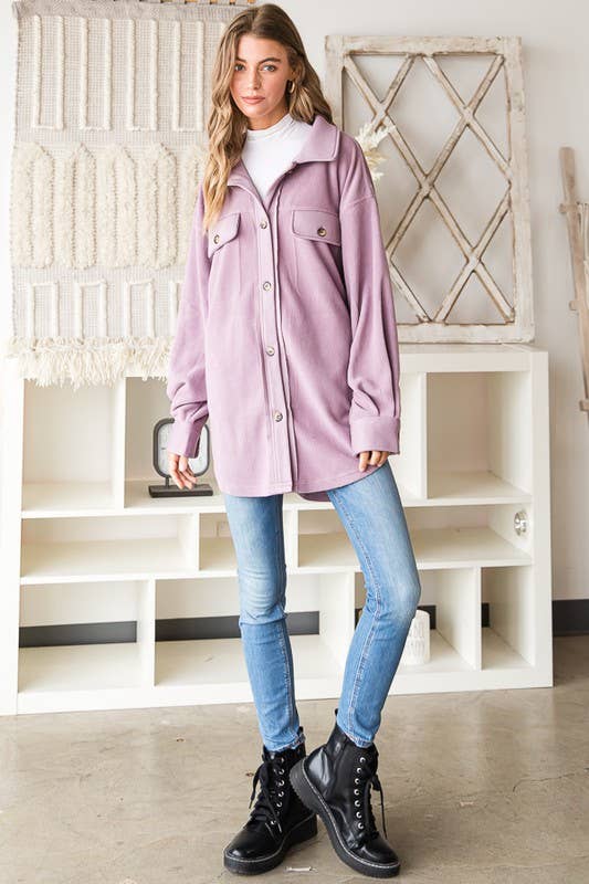SHACKET WITH BUTTON POCKET TUNIC