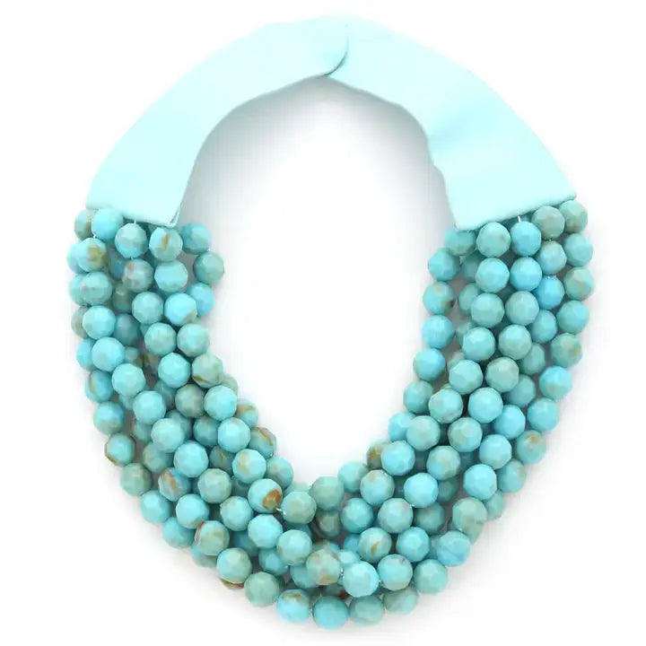 CHUNKY BEADED LAYERED MAGNETIC NECKLACE