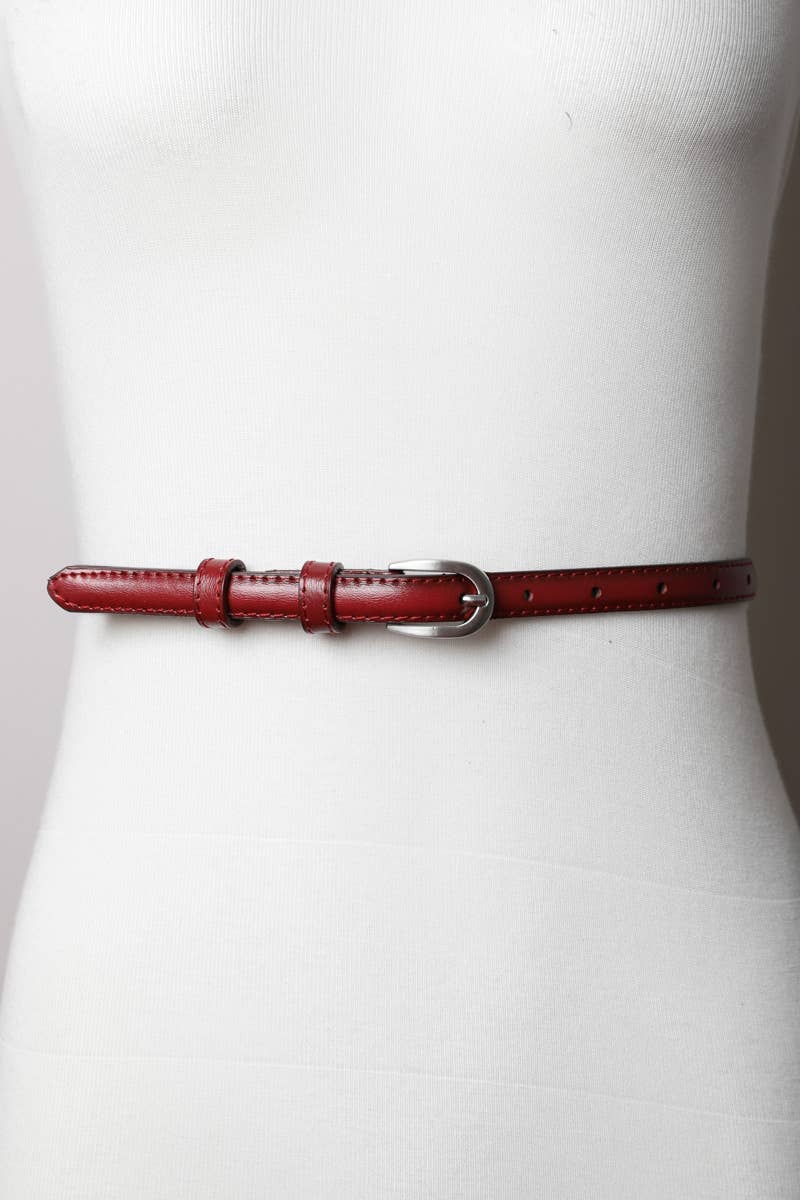 Skinny Horseshoe Buckle Belt | Slim Waist Cincher ⏳