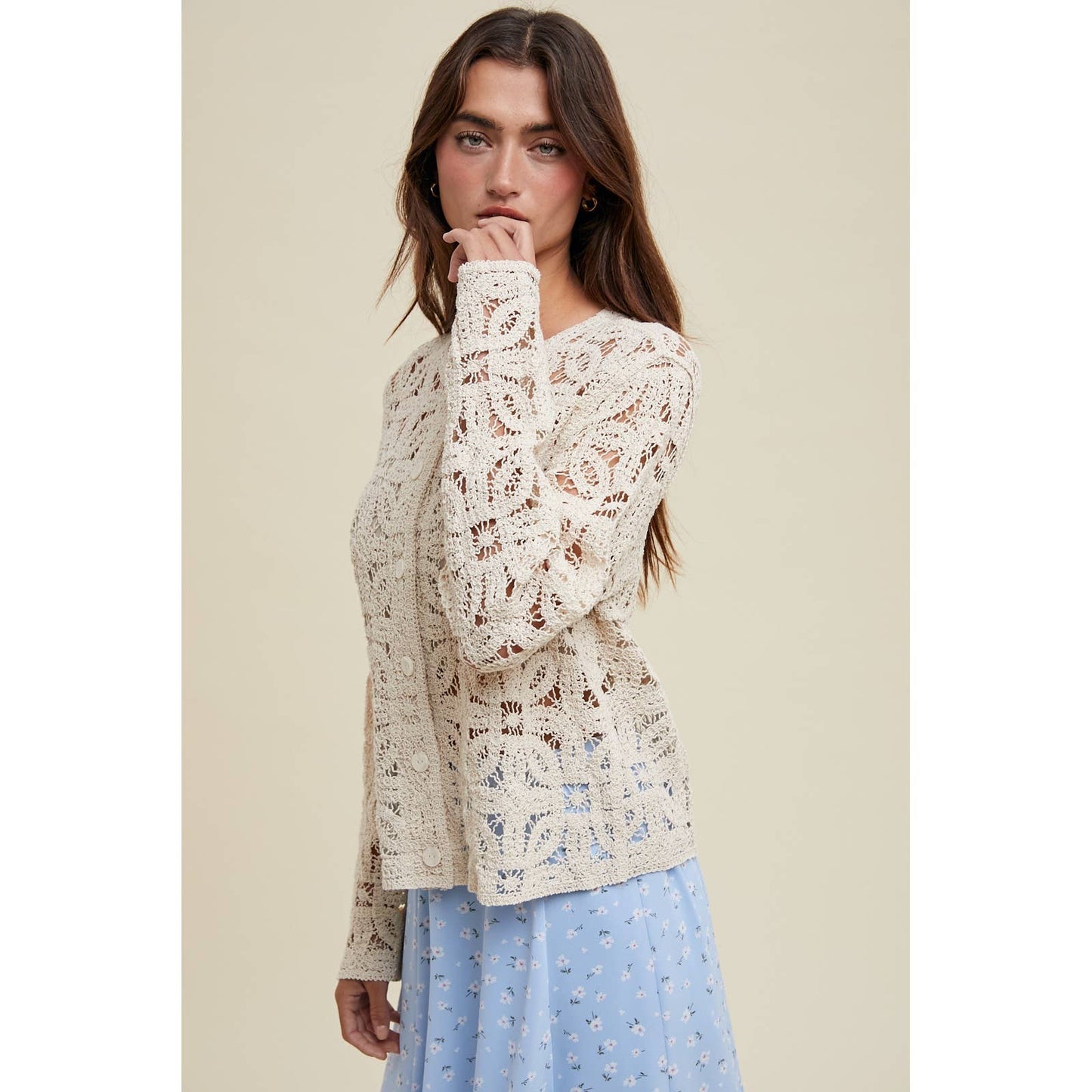 FLORAL LACE CARDIGAN