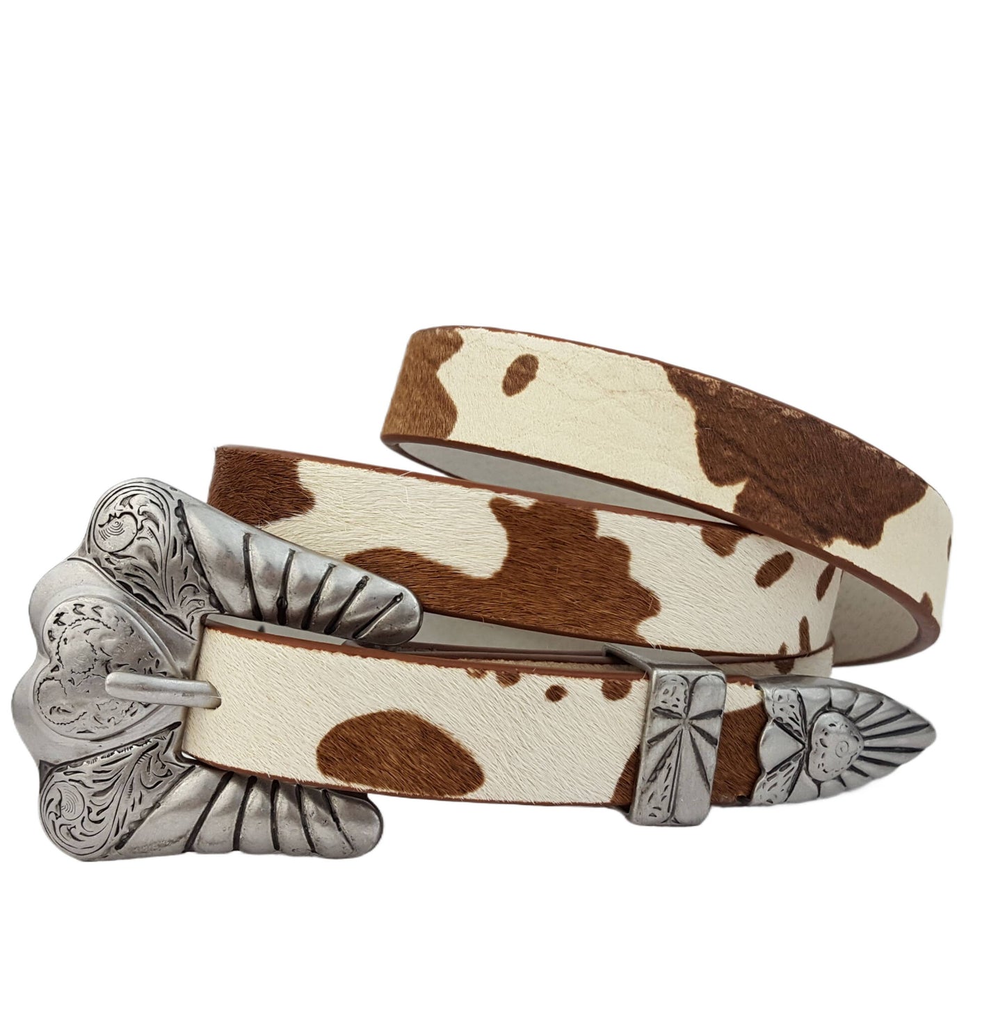 Western-Inspired Cow Hair Leather Belt