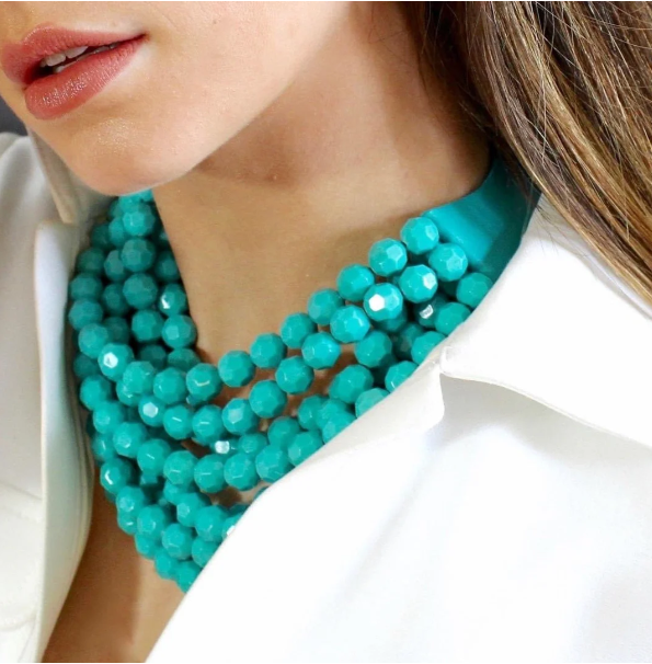 BELLA CHUNKY BEADED LAYERED MAGNETIC NECKLACE