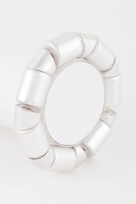 Hammered Tube Bead Bracelet
