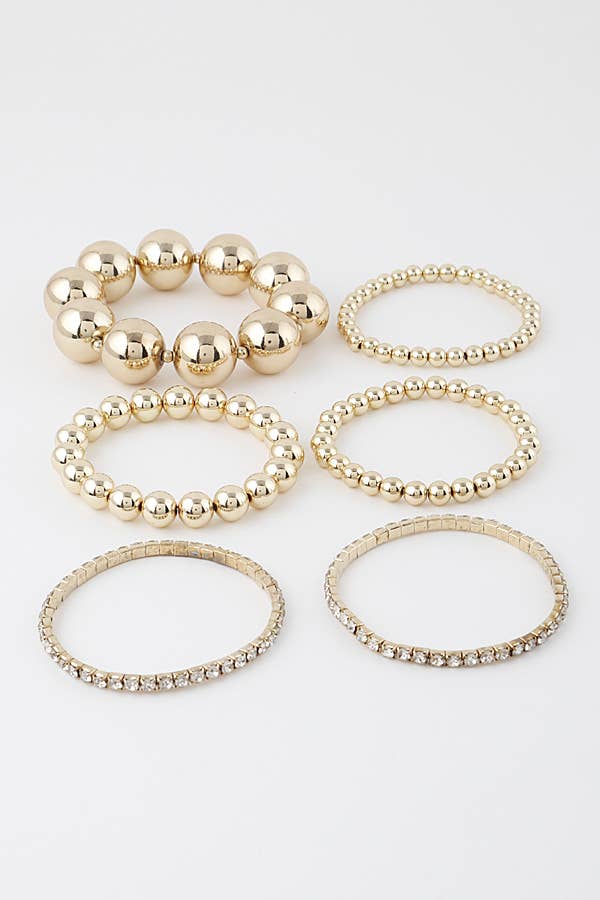 Multi Jewel N Shiny Bead Bracelet