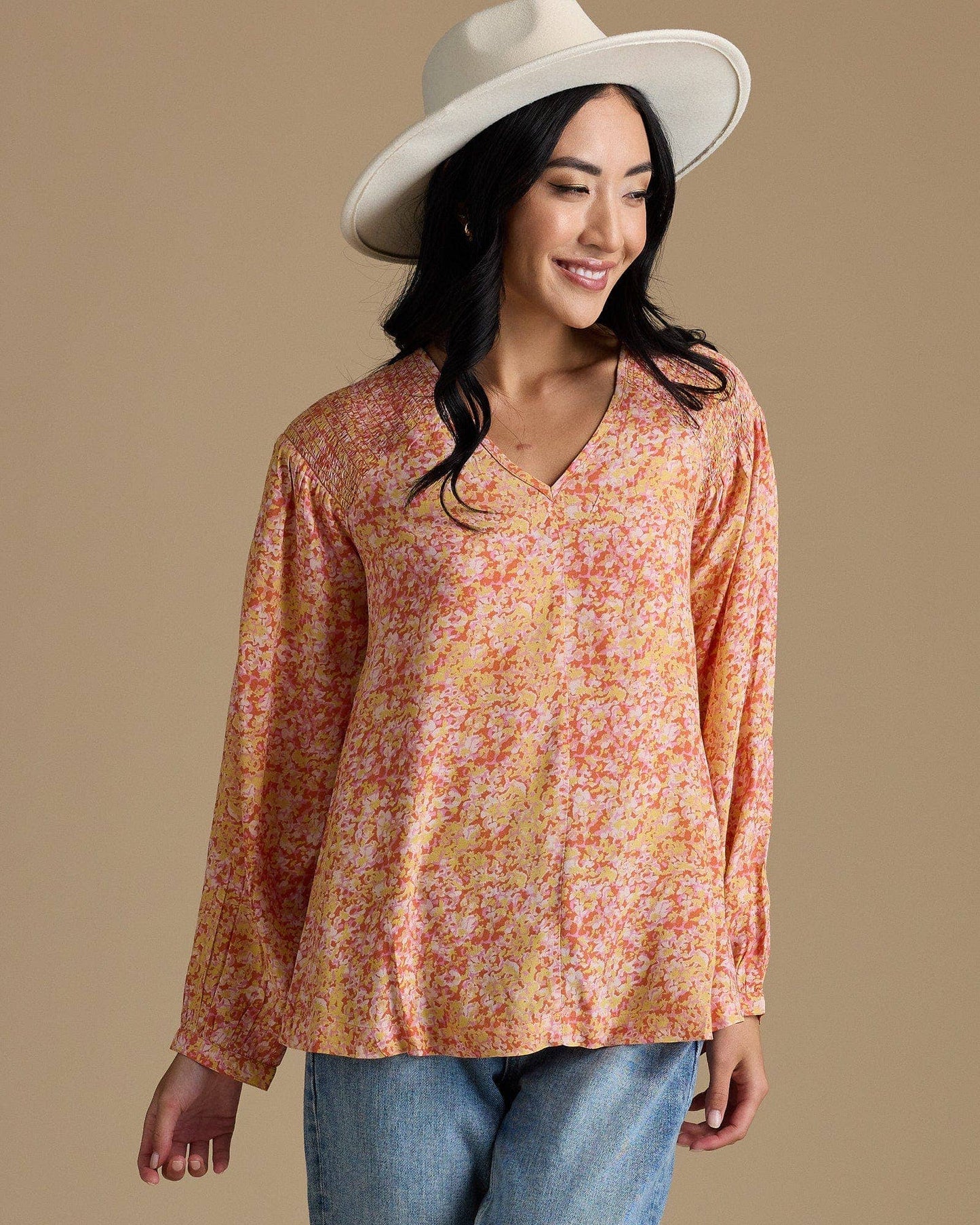 Sunkissed Smocked Blouse