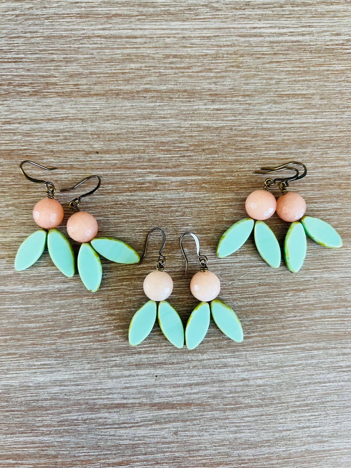 Orange Blossom  Crystal Earrings