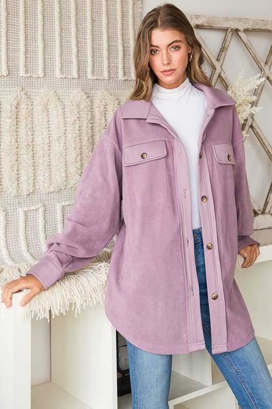 SHACKET WITH BUTTON POCKET TUNIC