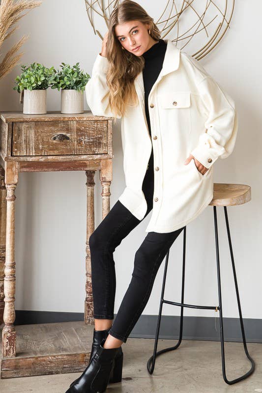 SHACKET WITH BUTTON POCKET TUNIC