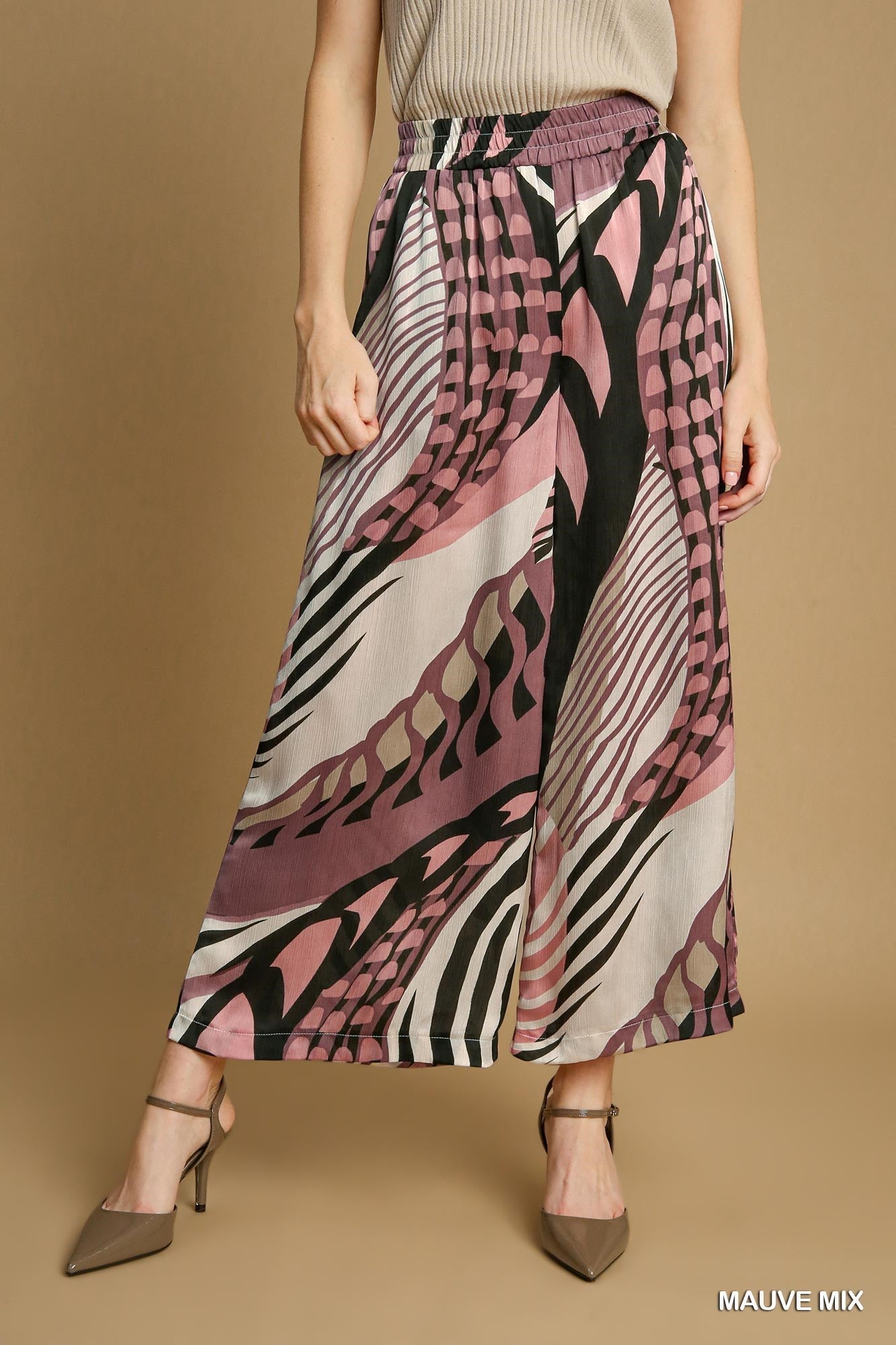 Abstract Print Pants