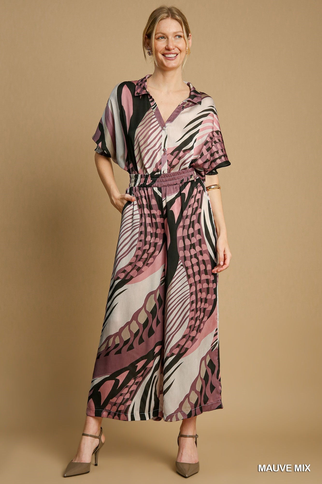 Abstract Print Pants
