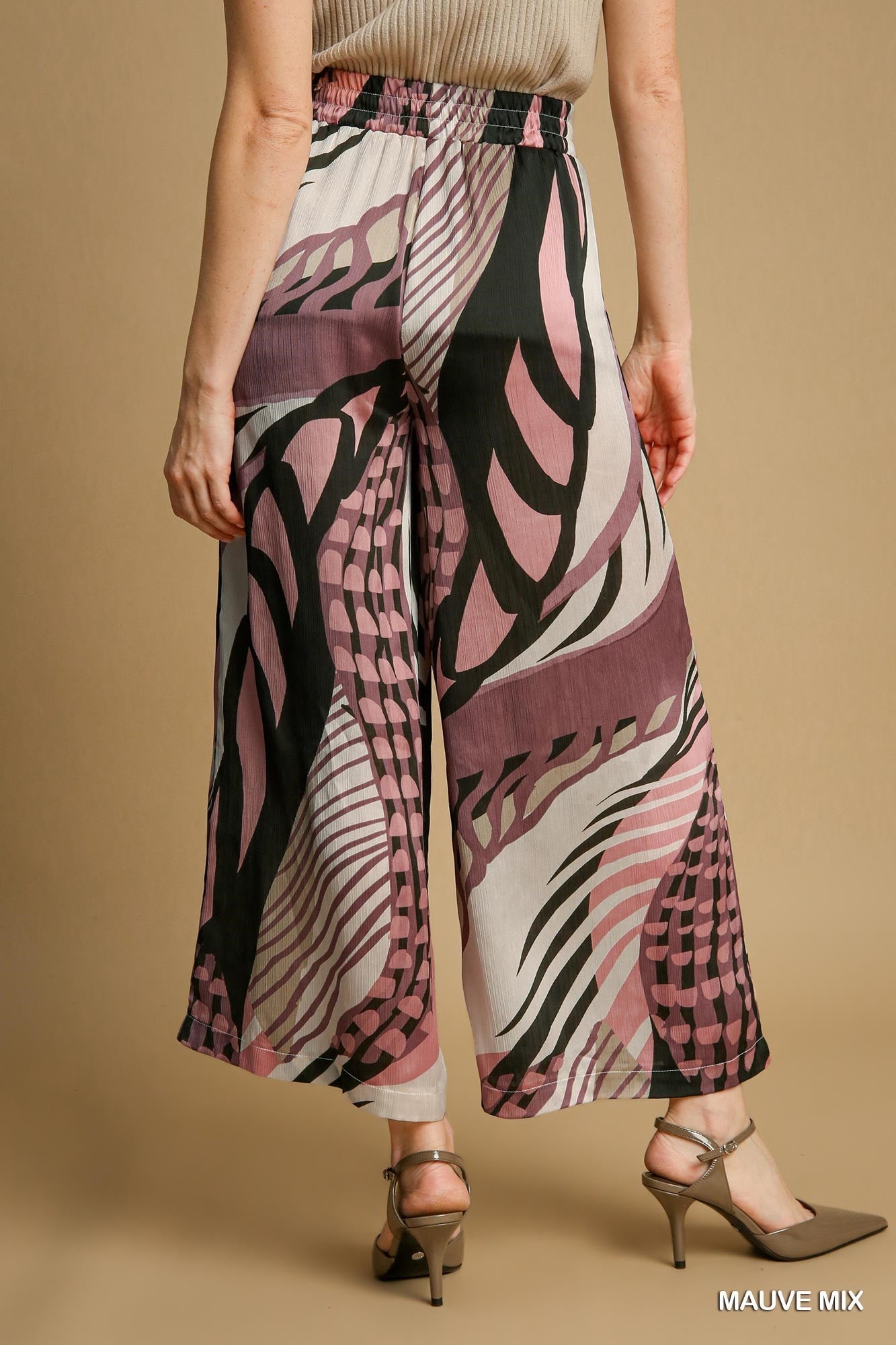 Abstract Print Pants