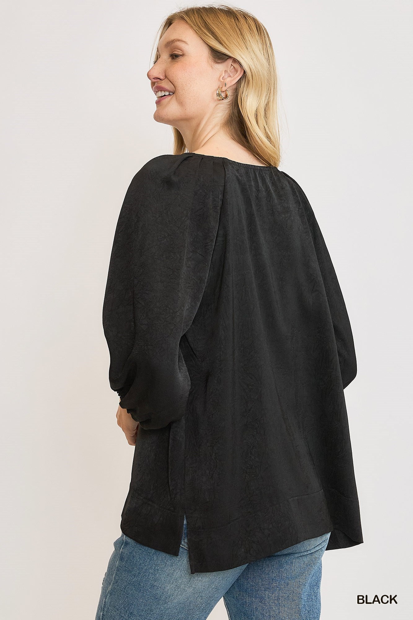 Crinkled Satin Top