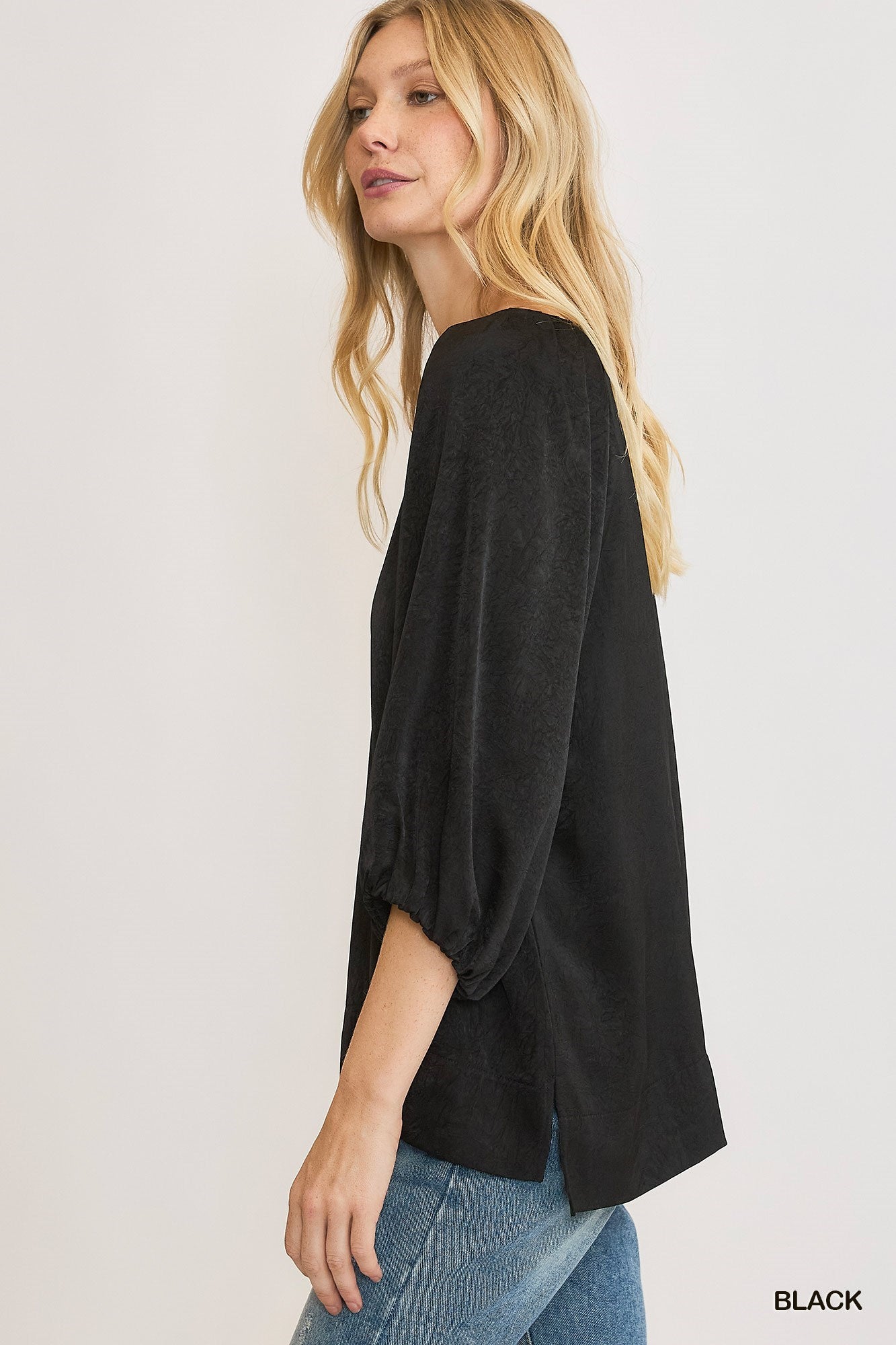 Crinkled Satin Top