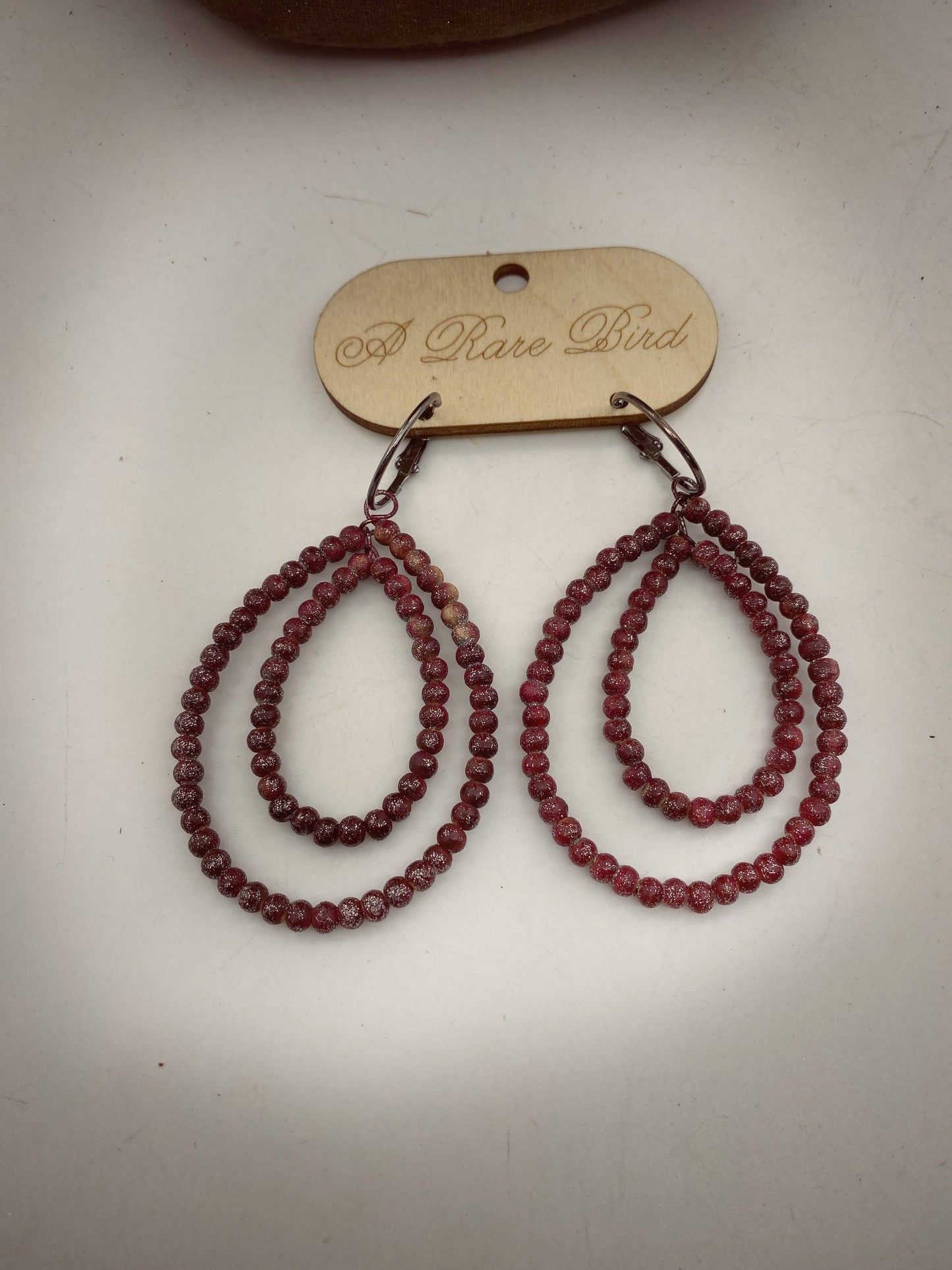 Cranberry Teakwood Necklace