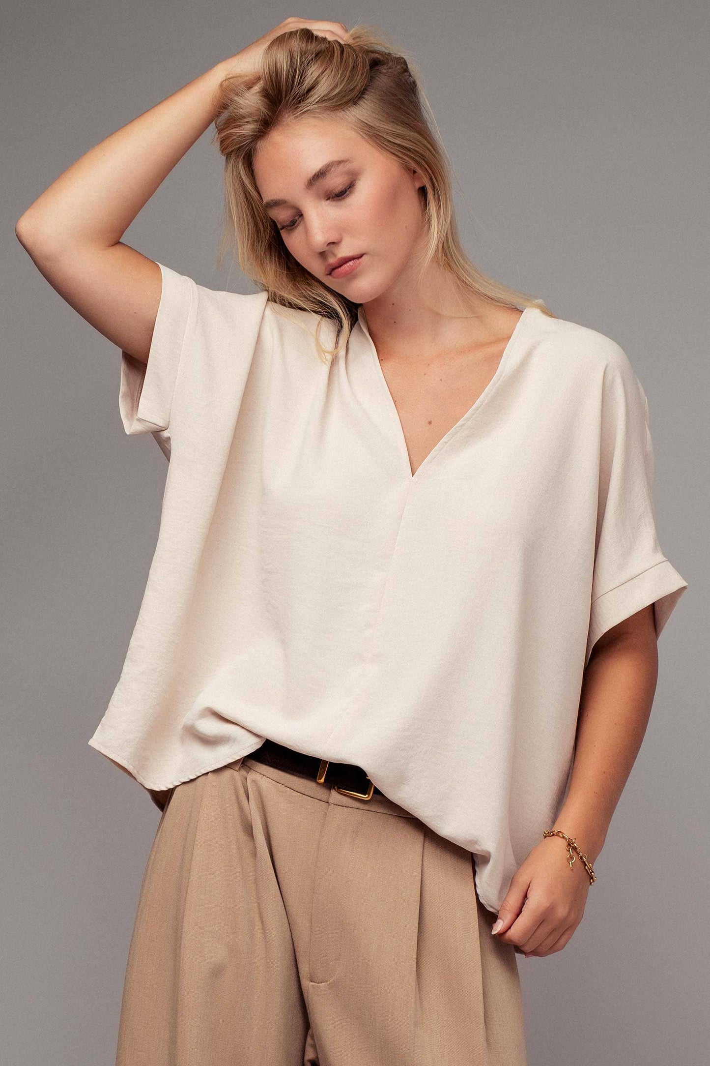 Breezy Airflow V-Neck Top-SS